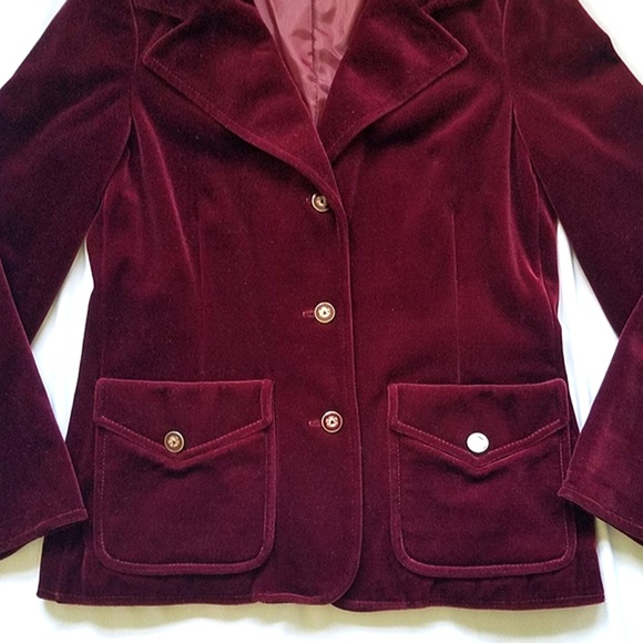 Vintage 1960s Velvet Blazer Skirt- MINT CONDITION! - Picture 4 of 8